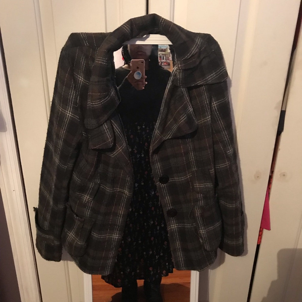 PLAID LIGHT WEIGHT COAT